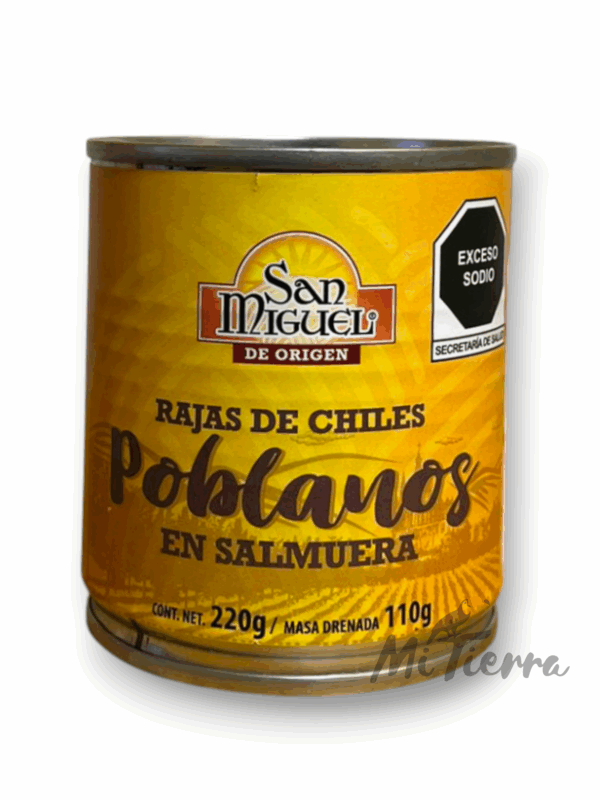 San Miguel Rajas de Chiles Poblanos 220g